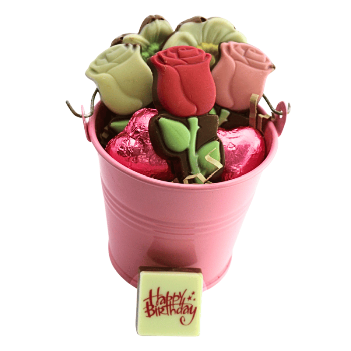 spring flowers bucket