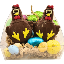 easter gift box - crazy chickens