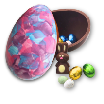 chocolate filled easter egg