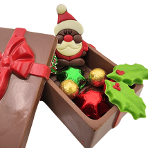 Christmas chocolates in a present shape 