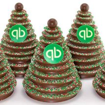 Branded chocolate Christmas trees