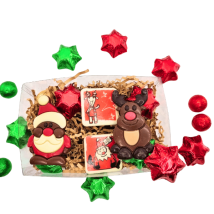 Santa and Rudolf chocolate gift box