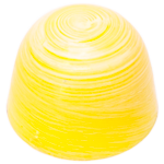 Passionfruit ganache ball covered in white chocolate