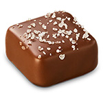 Salted caramel enrobed in a blend of pure couverture white and dark chocolate