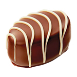 Vanilla infused ganache with a gooey burnt caramel centre, in a pure couverture dark chocolate shell